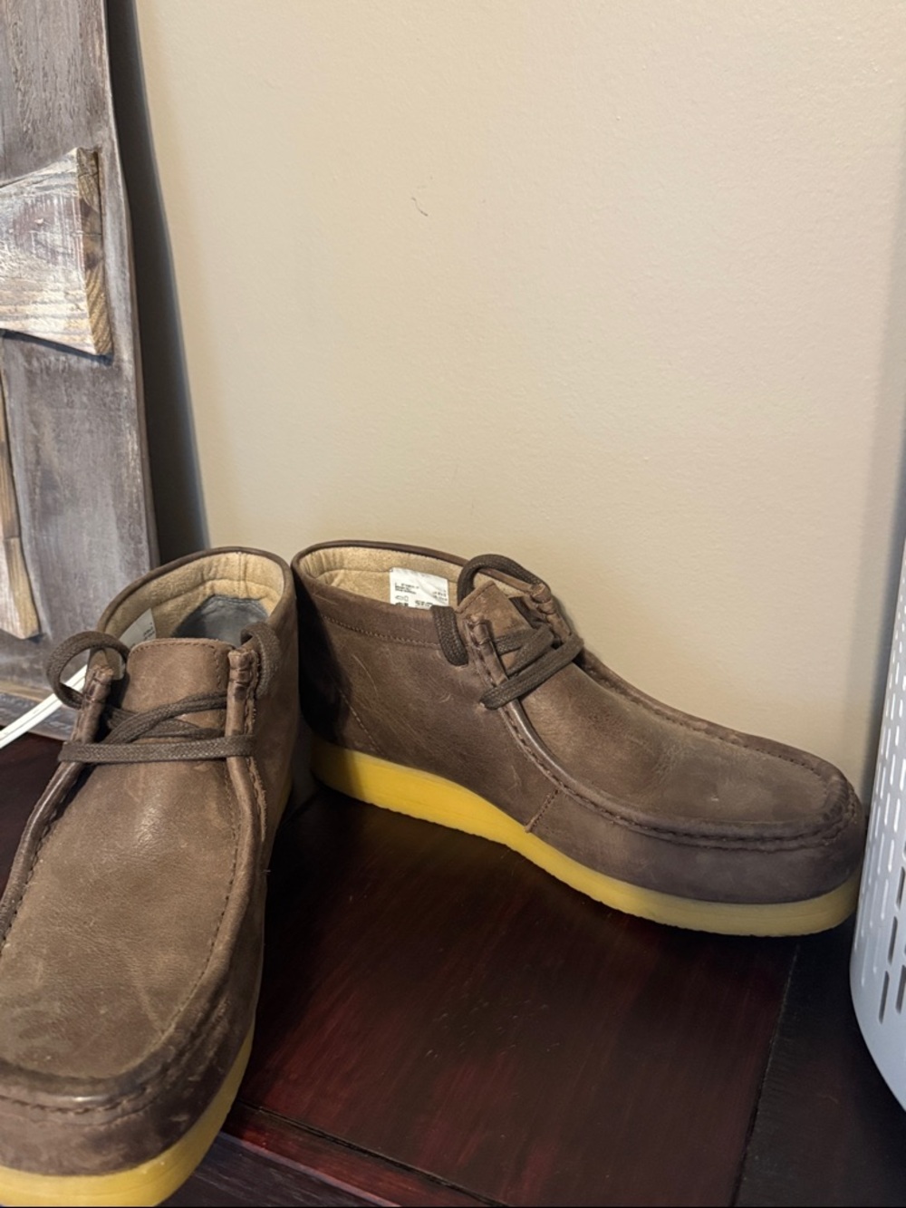 Clarks Originals Wallabee Boots Brown Leather Crepe Sole  Men’s Size 10.5 - Picture 3 of 9